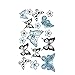 Produktbild 1pc Schmetterling Tattoo Aufkleber, Schlüsselbein Schulter temporäre Tattoo-Aufkleber, wasserdicht, 3D, Anti-Schweiß, langlebig, Body Art Tattoo-Aufkleber, Hochzeit