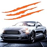 Ouzorp Claw Marks Headlight Decal, Car Sticker-Universal for Most Vehicle (Orange)