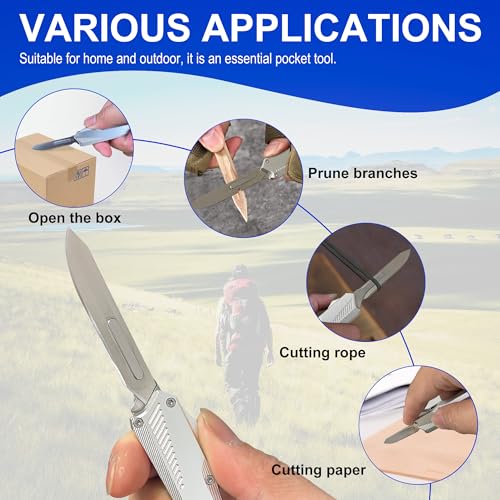Image of Caressolove EDC Small Retractable Scalpel Pocket Knife for Daily Tasks