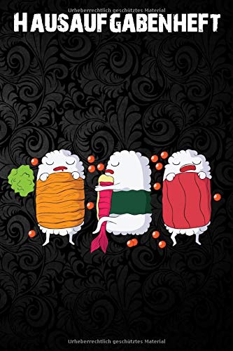 Anime und Manga: Sushi Gang, Hausaufgabenheft, liniert 102 Seiten, Notizheft / Tagebuch, perfektes Geschenk für Anime und Manga Fans