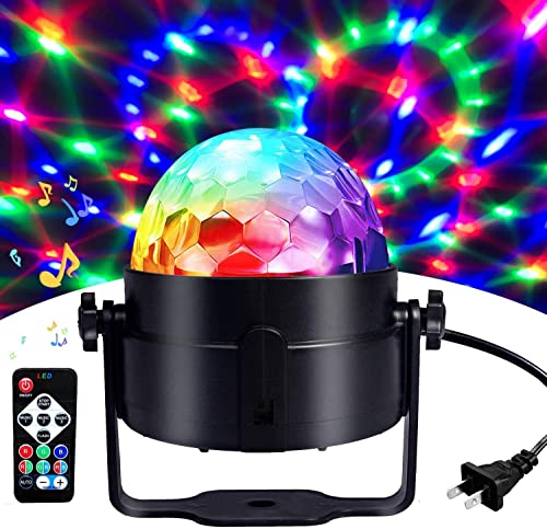 Disco Ball Party Lights LED Strobe Lights Sound Activatedä¸¨RBG Mini Magic Disco Lights DJ Lightsä¸¨Stage Light for Home Room Dance Parties Birthday Bar Karaoke Christmas Wedding Show Club