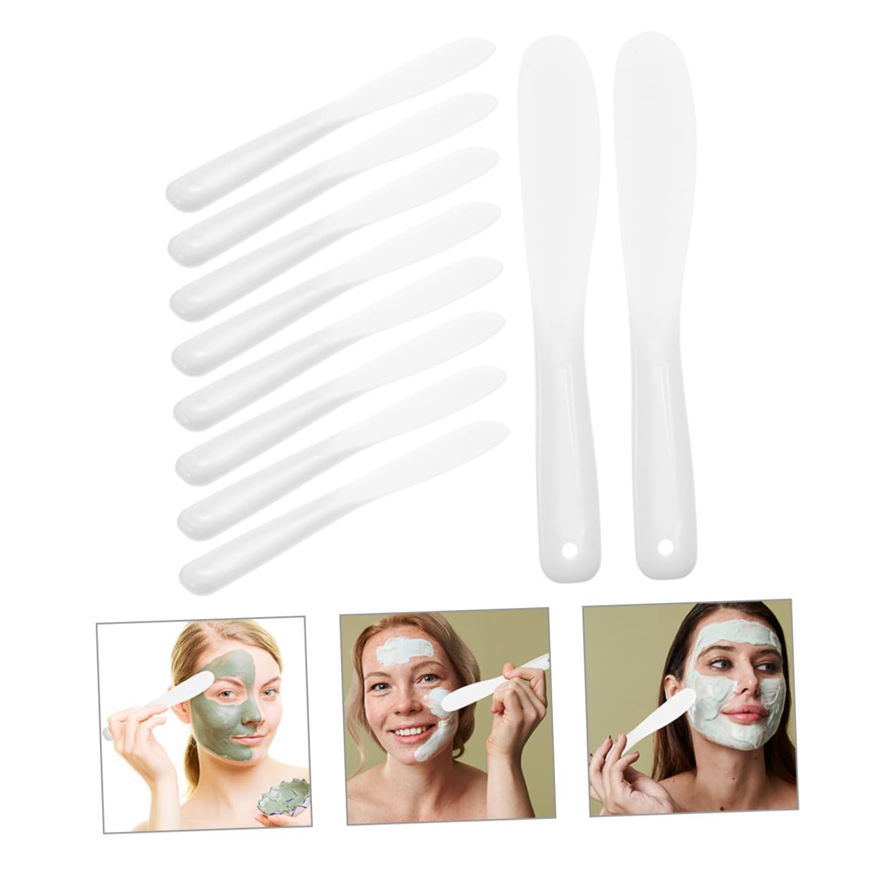 Baluue Mask Bowls for Facials 20pcs Silicone Makeup Spatulas Skincare Lotion Spoons Reusable Beauty Tools Facial Mask Applicators