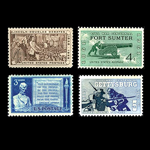 American Coin Treasures 150Th Anniversary Civil War Commemorative Stamp Collection #TOP4