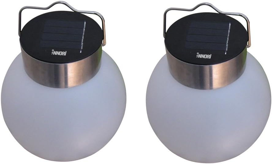 INNORI Solar lamp Set of 2 Garden Hanging Tree Spherical LED Lamp Outdoor Use