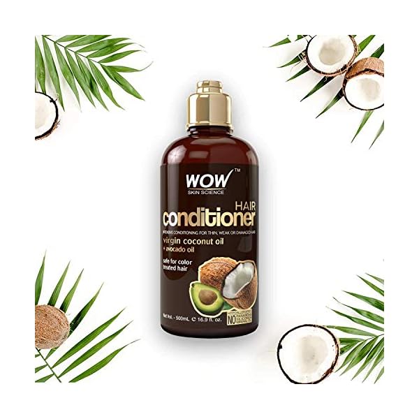 WOW Skin Science Apple Cider Vinegar Shampoo & Conditioner Set with Coconut & Avocado Oil - Men and Women Gentle Shampoo Set - Hair Growth Shampoo for Thinning Hair & Loss - Sulfate & Paraben Free