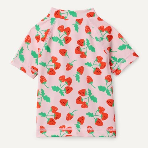Image of Amazon Essentials Girls and Toddlers' Short Sleeve Slim Fit High-Neck Rashguard T-Shirt