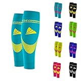 ACTIVE COMPRESSION Calf Sleeves - Extra Strong (türkis/gelb, XL)