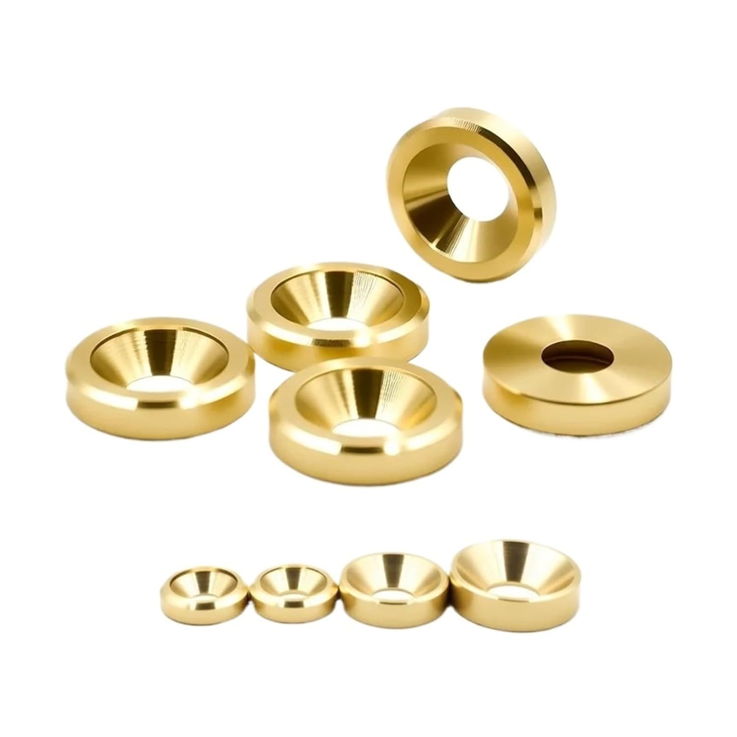 5/10/20/50pcs Brass Countersunk Washer M3 M4 M5 M6 Solid Recessed Screw Washers Metal Flat Head Gasket(M5x14x3mm,20pcs)