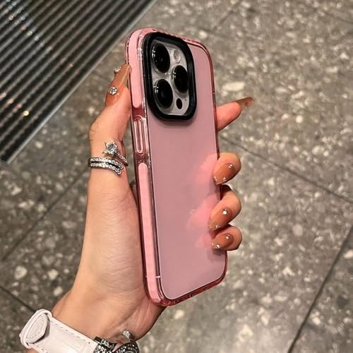 Coque transparente pour iPhone 12 Pro Max en TPU antichoc rose