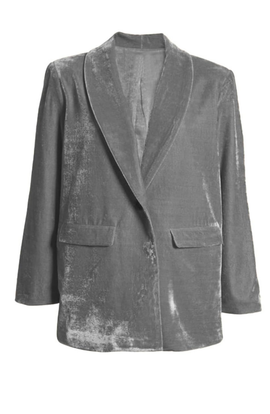 Womens Velvet Blazer Suit Jacket Blazer Workout Dressy Jacket Fall Winter One Button Workout Outfit