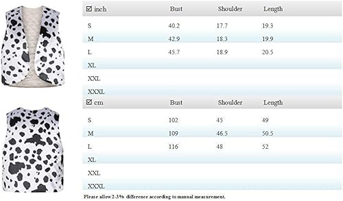 Miniatura 7 de Hestenve Chaleco de disfraz hippie vintage con estampado de vaca para hombre
