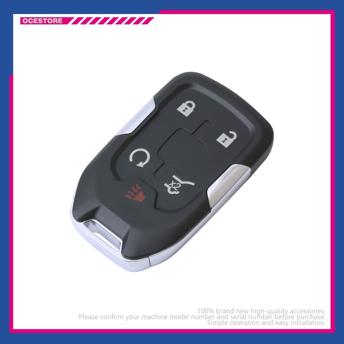 OCESTORE HYQ1AA Car Key Fob Keyless Control Entry Remote 13584502 5 Button Vehicles Replacement Compatible with Terrain HYQ1AA