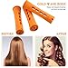Chuangdi 24 Pcs Hair Perm Rods Plastic Cold Wave Perming Curlers Hair Rollers with Steel Pintail Comb Rat Tail Comb Tools for Hairdressing Styling(Orange,0.87inches)