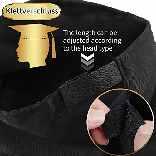 BOOSHMall Bachelor Hut, Abschluss Hut Doktorhut Graduation Hat Absolventenkappe Bachelor Absolventenhut für Abschlussfeiern vom Studium, Abitur, Hochschule, Universität - Schwarz