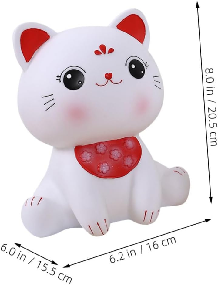 MAGICLULU Cat Coin Bank Unbreakable Cat-Shaped Piggy Bank for Savings Creative Money Pot for Adults Vinyl Coin Container for Home image 2