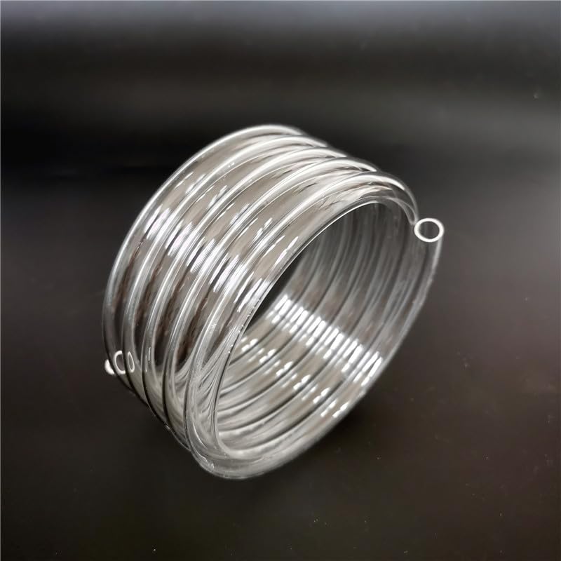 Tubo helicoidal de cuarzo de 115mm para experimentos de física