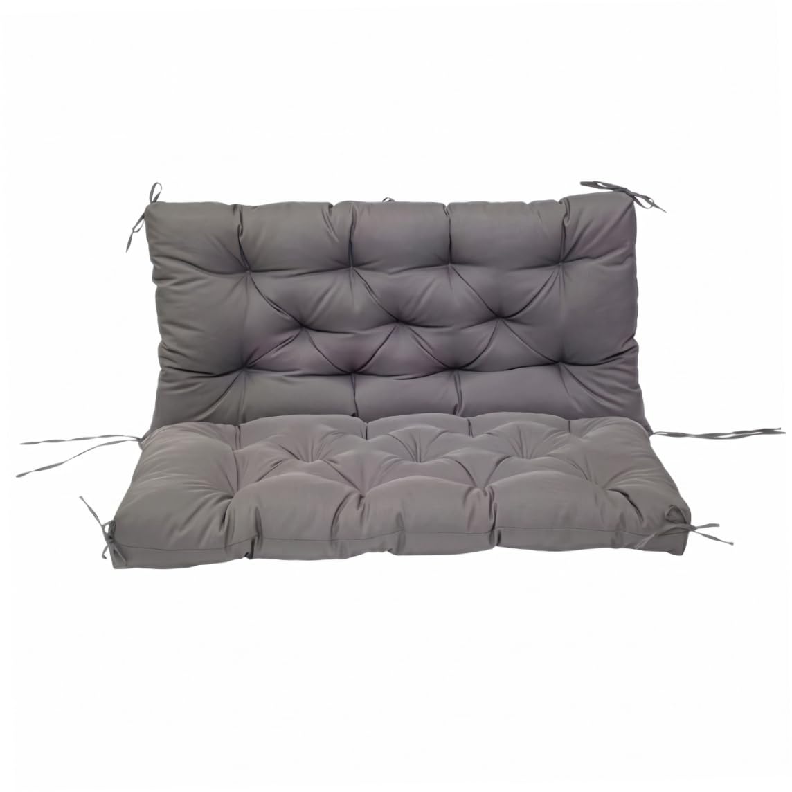 Monetais Porch Swing Cushion, Comfortable Thick Brushed Patio Bench Cushion with Secure Ties, Outdoor Cushions for Patio Furniture, Dark Gray, 100x100cm Porch Swing