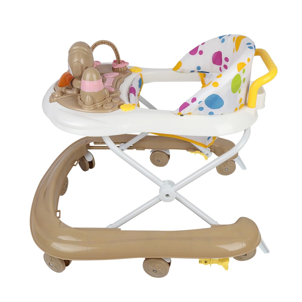 Chodnik dziecięcy chłopiec dziewczynka ewolucyjny 2 w 1, wielofunkcyjny chodzik, troskliwy towarzysz do nauki chodzenia dziecka, 62 x 68 x 36-81 cm, khaki