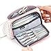 Produktbild Federmäppchen Große Kapazität Mäppchen Bleistift Beutel Halter Stiftetasche Griff Federtasche Stiftemappe Make-up Tasche mit HalterSchreibwaren Veranstalter für Schule & Büro (Kariertes)