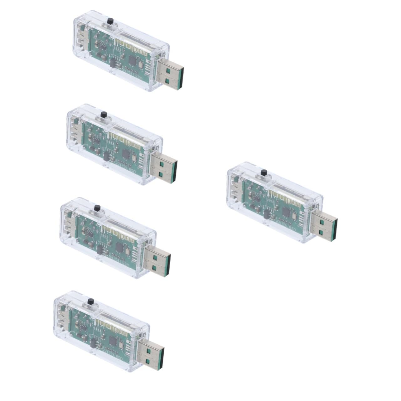 jojofuny 5piezas Probador De Energía Usb Tester Multímetro De Voltaje y Corriente Pantalla Lcd Colorida Para Cargadores De Móviles y Bancos De Energía