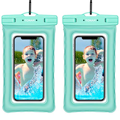 TONAK Universal Waterproof Phone Case Cell Phone Water Proof Pouch Dry Bags for iPhone 11 Pro Max XS Max XR X 8 7 6S Plus Samsung Galaxy s10/s9 Google Pixel Up to 6.8" IPX8 Underwater Case (2 Pack)