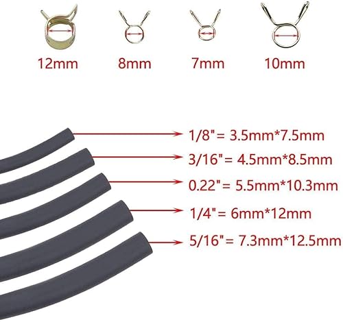 Miniatura 3 de Manguera de tubo de gasolina de 3 pies de 18 pulgadas, 316 pulgadas, 0.22 pulgadas, 14 pulgadas, 516 pulgadas, diámetro interior, compatible con