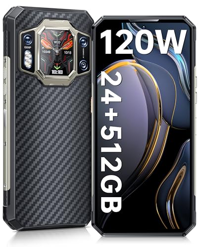 OUKITEL WP30 Pro Rugged Smartphone 5G, 512GB ROM+24GB RAM,108MP Camera+Night vision, 120W Fast Charging 11000mAh,Android13,6.78" FHD+, Dual display Rugged Phone,4K Video Recording,NFC,WIFI6