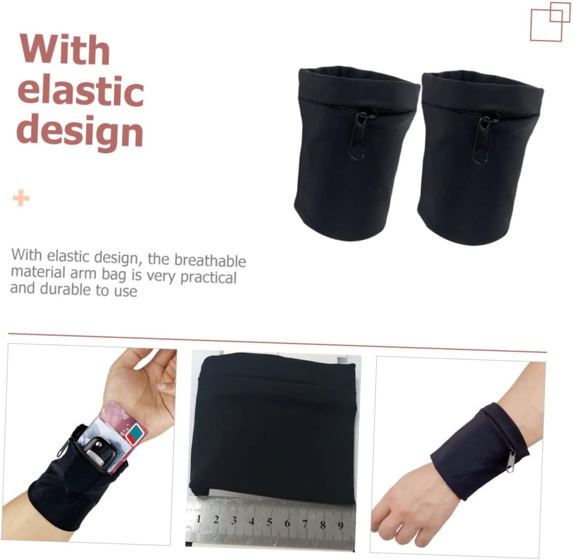 Toddmomy 2pcs Running Phone Holder Armband Cell Phone Holder Cell Armband Storage Bag Arm Cover Arm Pouch Fitness Supplies