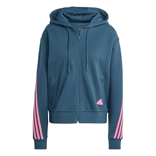adidas womens Future Icon Three Stripes Full-zip Hoodie