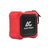 Auxtron Thrum 602 Bluetooth 5.0, IPX7 Waterproof, 8W, True Wireless (TWS) Portable Speaker, HD Sound with Super Bass, Shockproof, in-Built Mic, SD Card, FM, AUX & Upto 4 Hours Playback time (Red)