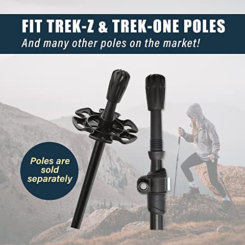 TREKOLOGY Trekking Pole Tips - Walking Sticks Replacement Tip Protectors - 11mm Hole Diameter - Fit Most Standard Hiking Poles (4pc Pack) - Thumbnail 3