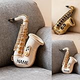 XIAO.Z Saxofón clásico Personalizado Tema Almohada música Amante Regalos, Nombre Personalizado 2D Impreso Instrumento Musical saxofónes Tirar Almohada sofá Almohadas Decorativas