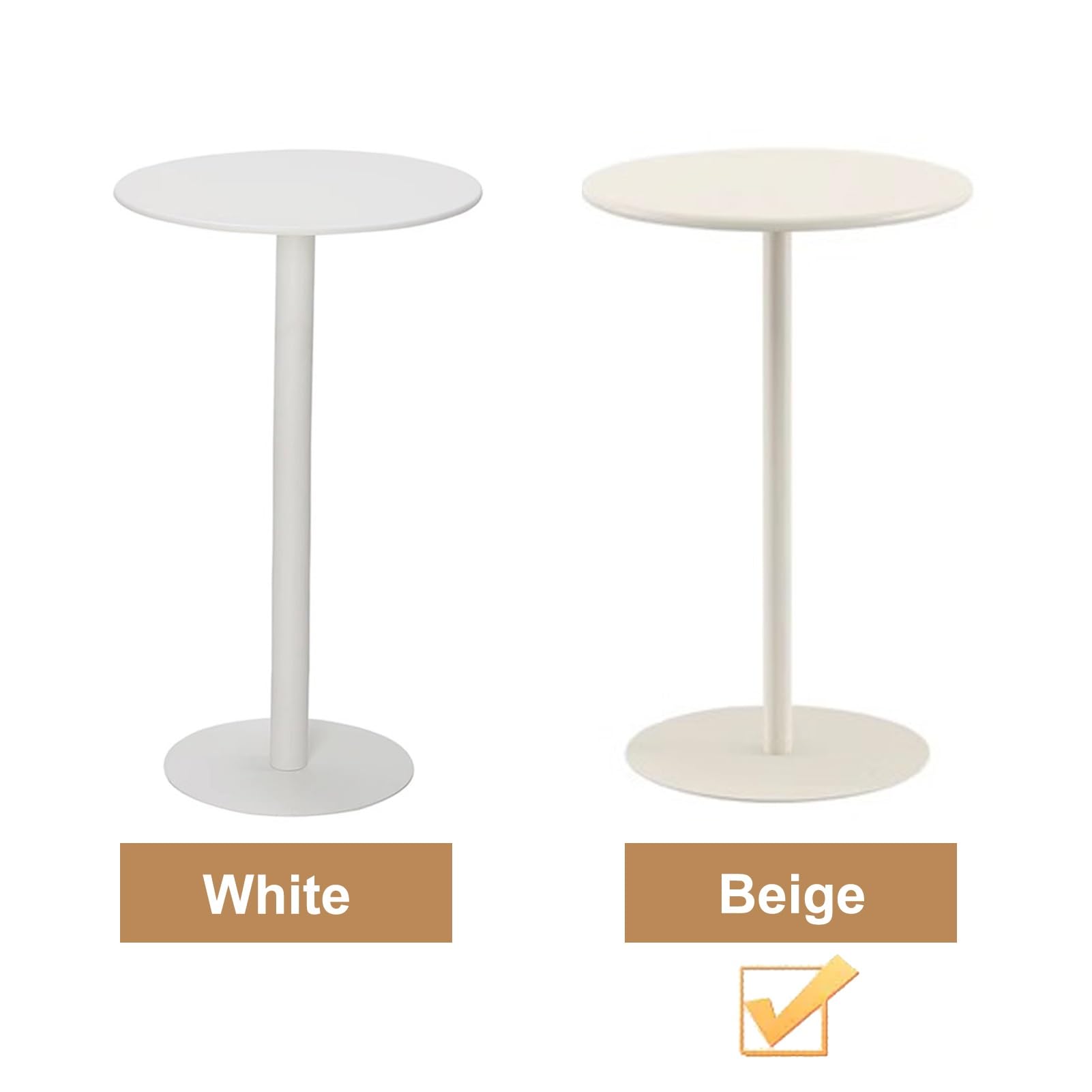 Table de salle à manger ronde – Table à cocktail étanche pour bar et bistrot – Hauteur de comptoir haute pour une utilisation en extérieur – Parfaite pour les petits bureaux et les espaces de