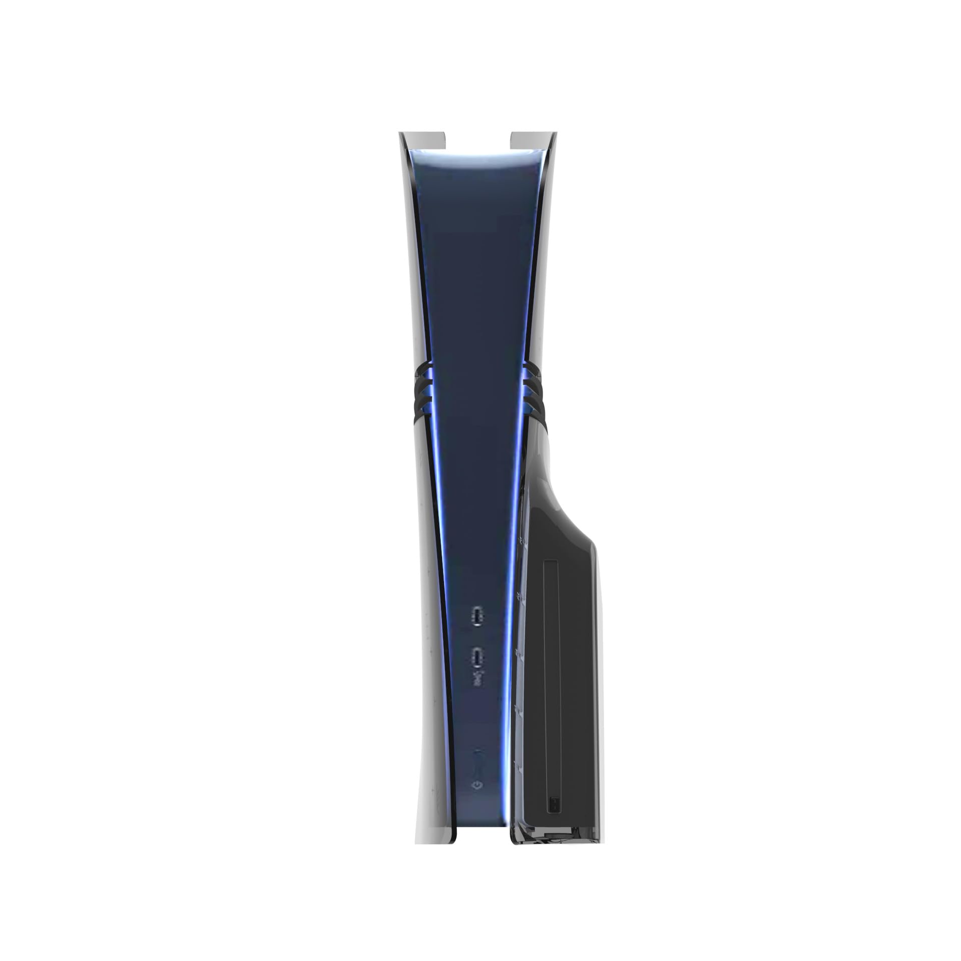 Guscio di ricambio per console da gioco in ABS per Sony PS5 Pro, custodia protettiva di ricambio, protezione da graffi e polvere, con aperture di accesso senza cuciture (nero trasparente)
