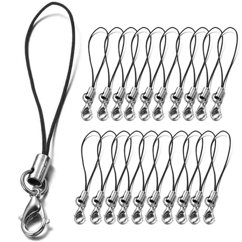 Quesuc Handyanhänger Schlaufen 20 Stück Einfache Handy Lanyard Strap,Handyanhänger Mit Karabiner Split Ring Strap Für Handy Lanyard Strap Diy Seil Zum Aufhängen