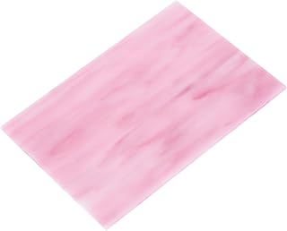 sourcing map Láminas de mosaico de vidrieras de 7.9 x 5.9 pulgadas, hojas de vidrieras rosas para manualidades, proyectos de arte