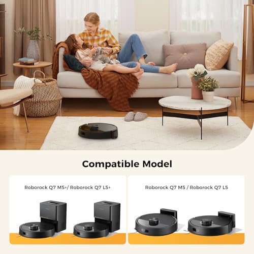 Image of Q7 M5+ Accessories Sets for Roborock Q7 M5+ / Q7 M5 /Q7 L5 /Q7 L5+Robot Vacuum Cleaner, 24PCS Q7 M5 Plus Replacement Parts Kit: 2 Main Brushes, 6 Side Brushes, 4 HEPA Filters, 4 Mop Pads, 6 Dust Bags