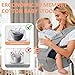 Baby Carrier Newborn to Toddler, Ergonomic M Position 6 in1 Baby Carrier with Hip Seat, Adjustable Detachable Baby Hip Carrier, All Seasons, for Babies 7–45 lbs