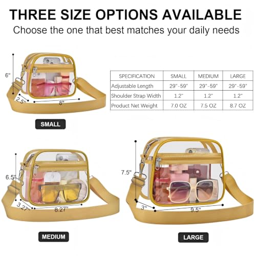 Image of USPECLARE Clear Bag for Stadium Events Clear Sports Fan Handbags Purses