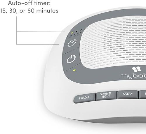 Miniatura 4 de MyBaby SoundSpa - Máquina de ruido blanco para bebés  6 canciones de cuna calmantes para recién nacidos, terapia de sonido para viajes, relajación,