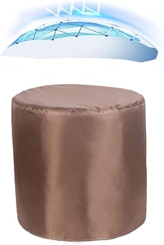Extra Large Patio Furniture Protector Cover Waterproof 20" D x 20" H, 420D Heavy Duty Oxford Cloth Cover, Garden Furniture Cover Outdoor, Patio Table Cover Round for Lawn, Deck, Backyard