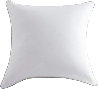 AYO Cushion, Insert, 17.7 x 17.7 inches 45 x 45 cm, Thick, Non-Crushable, Nude Cushion, Washable, Soft, Body Pillow, White, Single Item