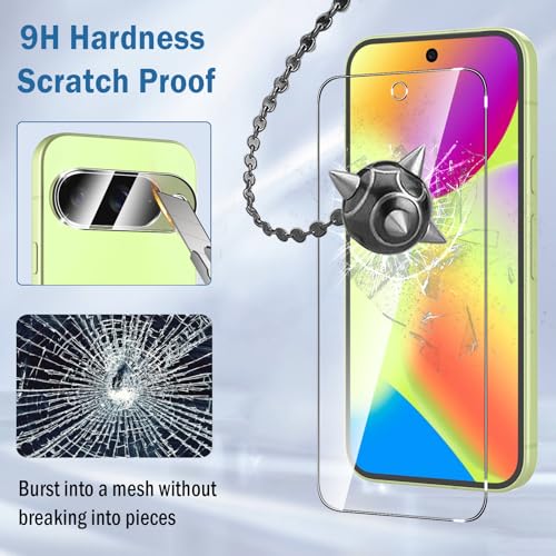 Natbok 2+2 Pack for Google Pixel 10 Screen Protector with Camera Lens Protector,with Alignment Frame, 9H Tempered Glass Film,HD Clear Scratch Resistant, Fingerprint Unlock Support,Case Friendly - image 6