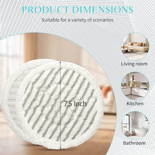 Dcoecue 8 Pack Replacement Pads for Shark Steam Mop with Laundry Bag — view 4