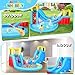 WHUBEFY Inflatable Water Slides for Kids - Blow Up Water Park with Climbing Wall, Water Gun, 2 Pool Slides