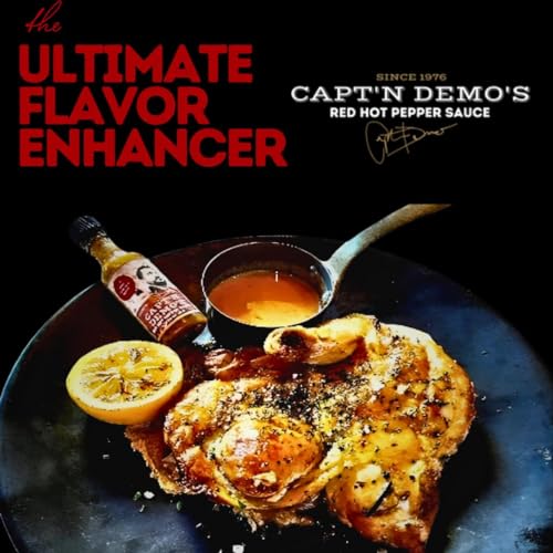 Image of CAPTAIN DEMO's TRIPLE TRUFFLE Red Hot Pepper Sauce - Three Bottle Pack with TWO Bonus Travel Bottles, Gourmet Hot Sauce With Black Truffle, Black & White Truffle Oil, Garlic, Hot Honey Heat