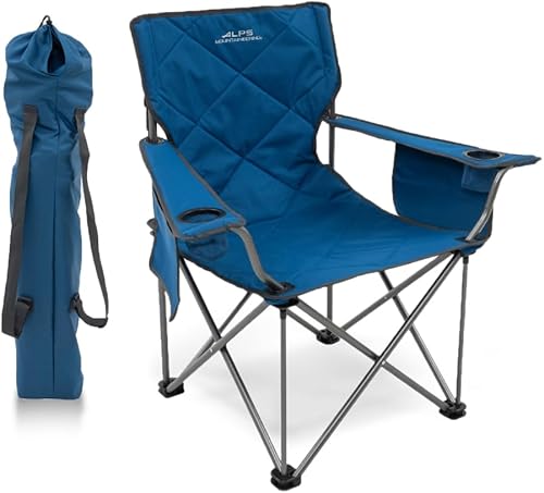 ALPS Mountaineering King Kong - Sillas de camping para adultos con portavasos de malla y bolsillos, construidas duraderas y fiables con marco de
