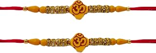Set of 2 Rakhi for bothers Om With 10 round beeds Rakhi Raksha Bandhan Gift for Your Brother.
