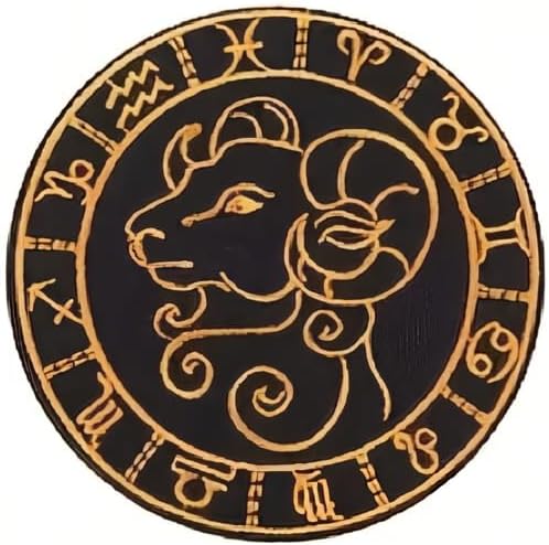 Astrological Signs with Intricate Astrological Symbols-E-Aries Sticker Decals, Laptop, Home Decoration, Car, Truck, Funny, Tumblr, Motorcycle Helmet, Bumper Sticker, Made in The U.S.A.