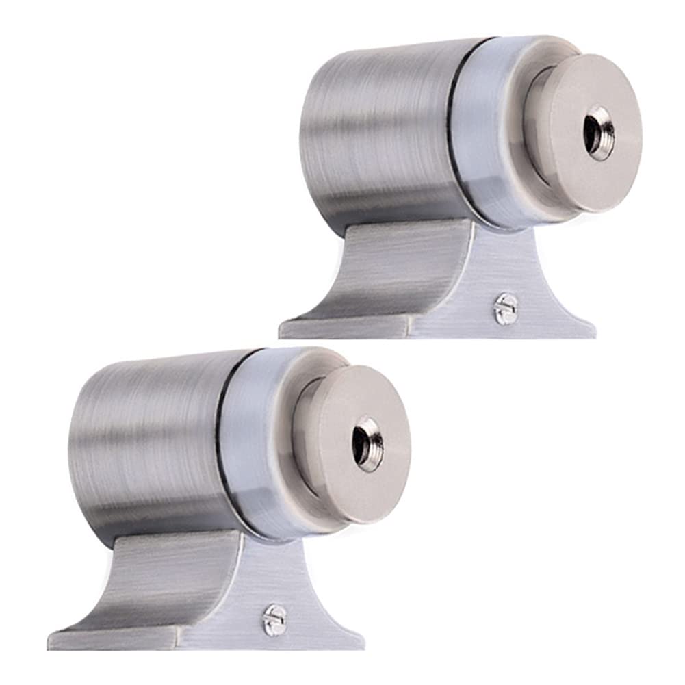 Nvsfzgiyg Silver Door Wedge Stoppe, Stops, Stoppers,Magnetic Metal Stop Catch, Compact Zinc Alloy Floor Mounted Invisible Stopper-Gold